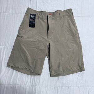 Lee Men's Khaki Flat Front Shorts